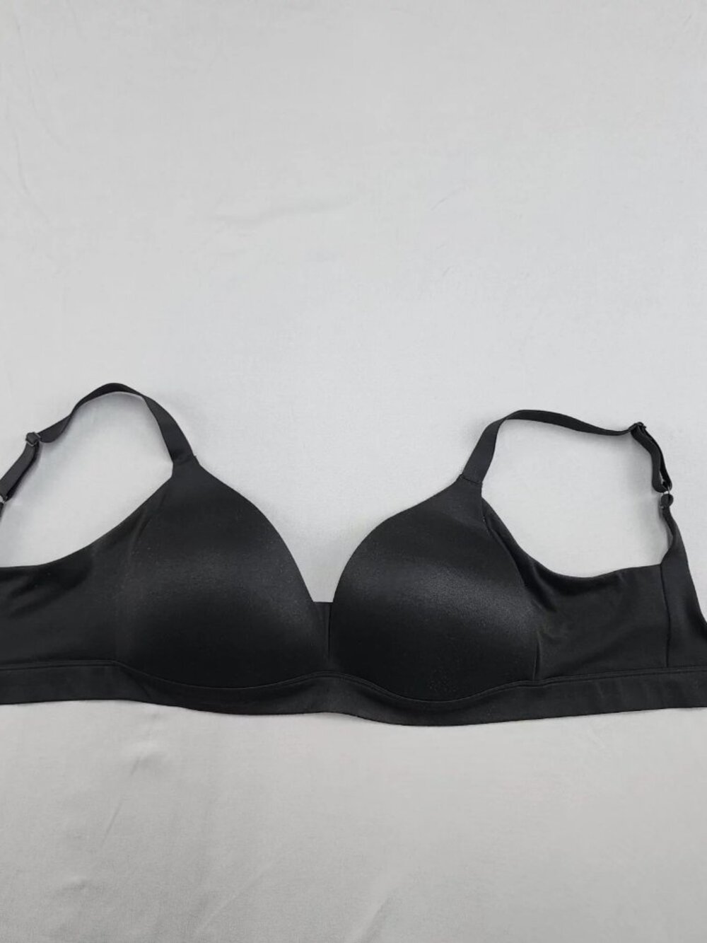 Auden Lightly Lined Wirefree Bra Women's 36DD Black Adjustable Straps